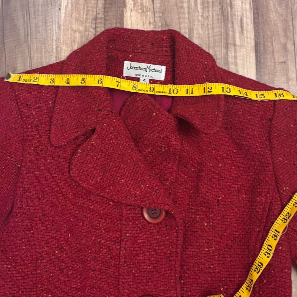 Chic Women's 90’s Red Blazer by Jonathan Micheals - Picture 5 of 7